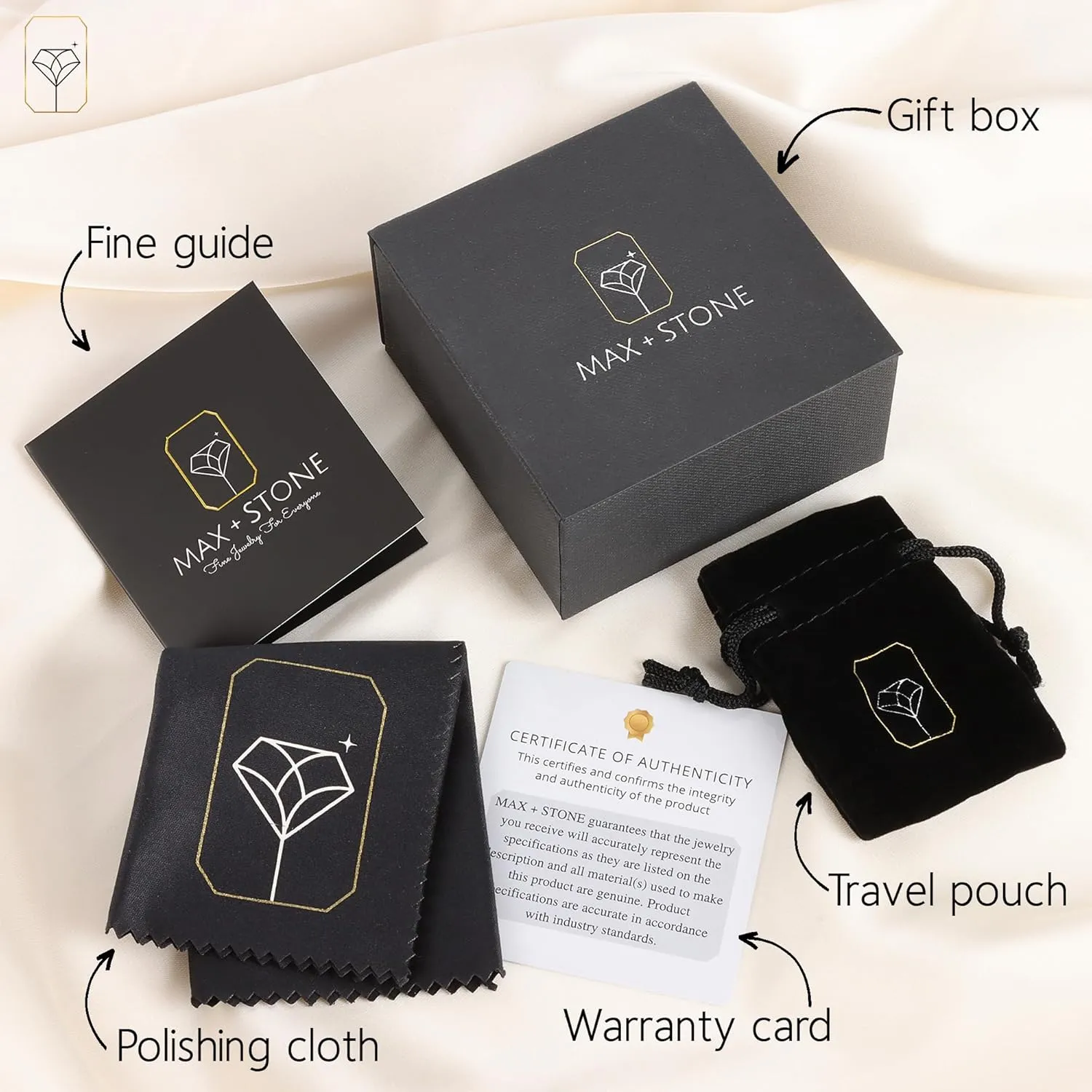 10k White Gold Heart Stud Earrings for Women with Birthstone by MAX   STONE