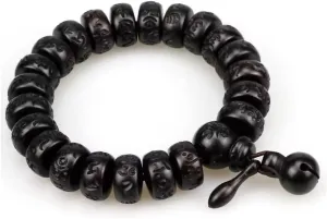 10mm 13mm 15mm Natural Wood Tibetan Buddhist Male Bracelet Lightning Stroke Jujube Beads Men Mantra Bracelet Women Yoga 