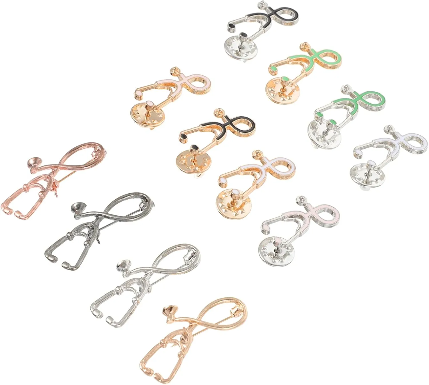 12pcs Brooch Pins EnamelLapel Pin Cute Funny Badges Cartoon Jewelry for Medical Students Doctor