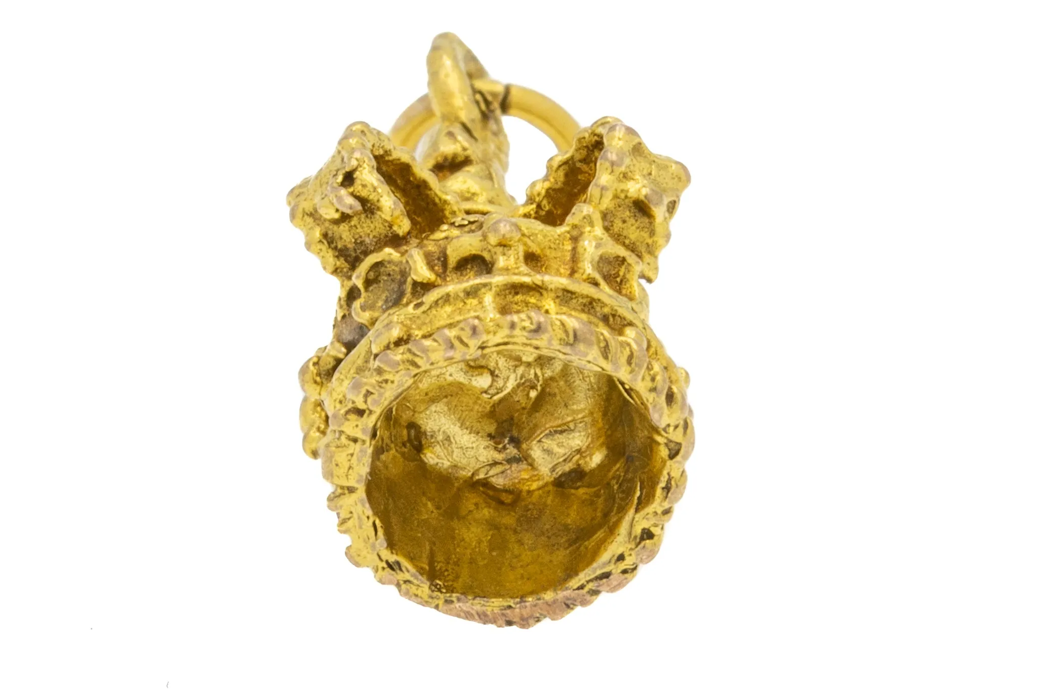 14ct Gold Crown Charm Pendant