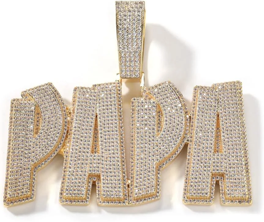 14K Gold Plated Custom Name Necklace With A-Z Letter, Personalized Nameplate Pendant Necklace With Cuban Link Chain,Trendy Hip Hop Rapper Chain For Men