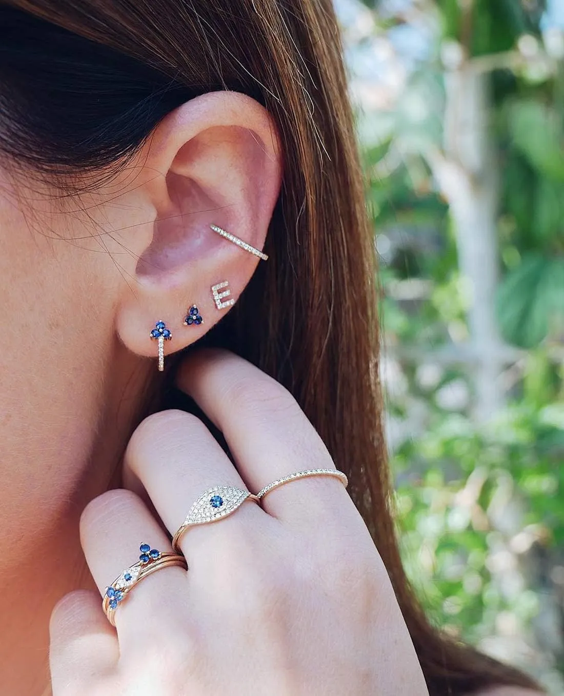 14K Gold Plated Initial Earrings Cubic Zirconia Tiny Letter Earrings Personalized Small CZ Stud Earrings for Women