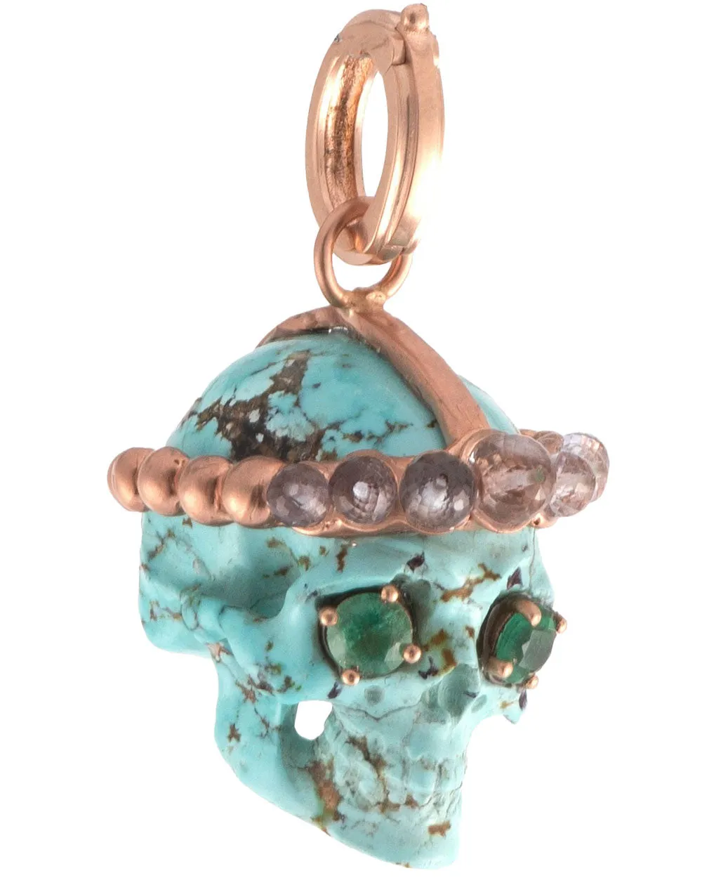14k Rose Gold Skull Pendant