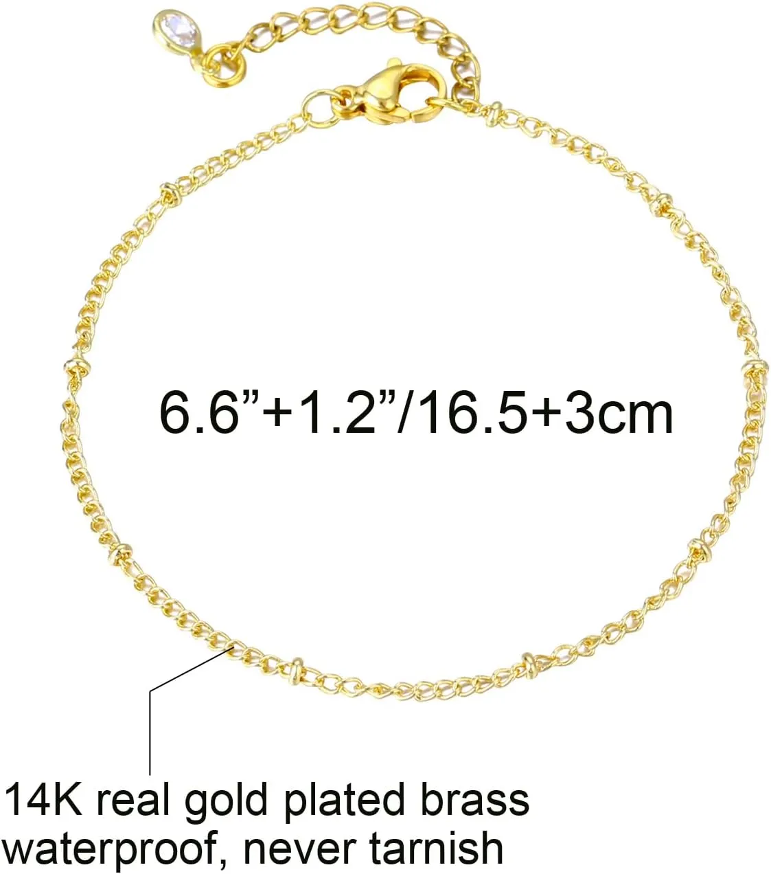 14K White Gold Plated Beaded Bracelets for Women Dainty Boho Simulated Pearl Turquoise Crystal Beads Gold Bracelet for Women Non Tarnish