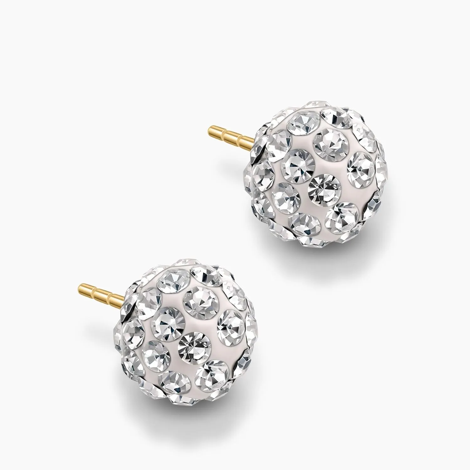 14K Yellow Gold Cubic Zirconia Disco Single/Pair Stud Earrings, Soft Silicone Gold Back, Stud Earrings For Women, Gemstone Jewelry, Gift For Her, Minimalist Jewelry, Jewelry For Women