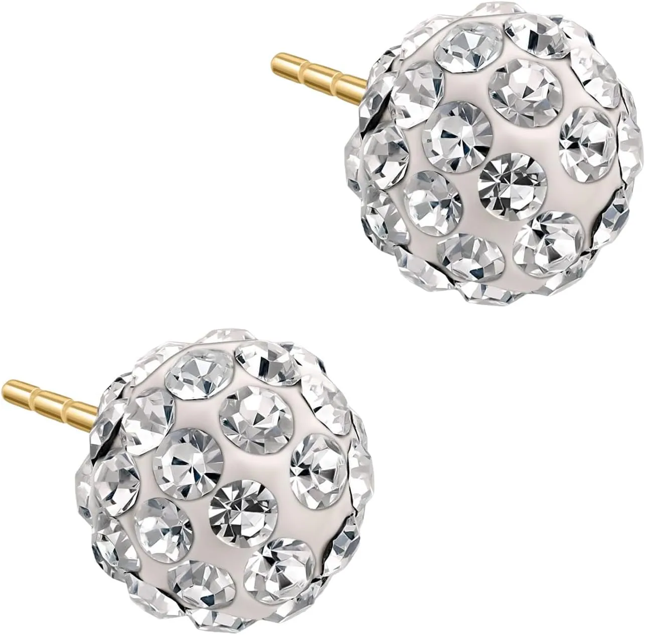 14K Yellow Gold Cubic Zirconia Disco Single/Pair Stud Earrings, Soft Silicone Gold Back, Stud Earrings For Women, Gemstone Jewelry, Gift For Her, Minimalist Jewelry, Jewelry For Women