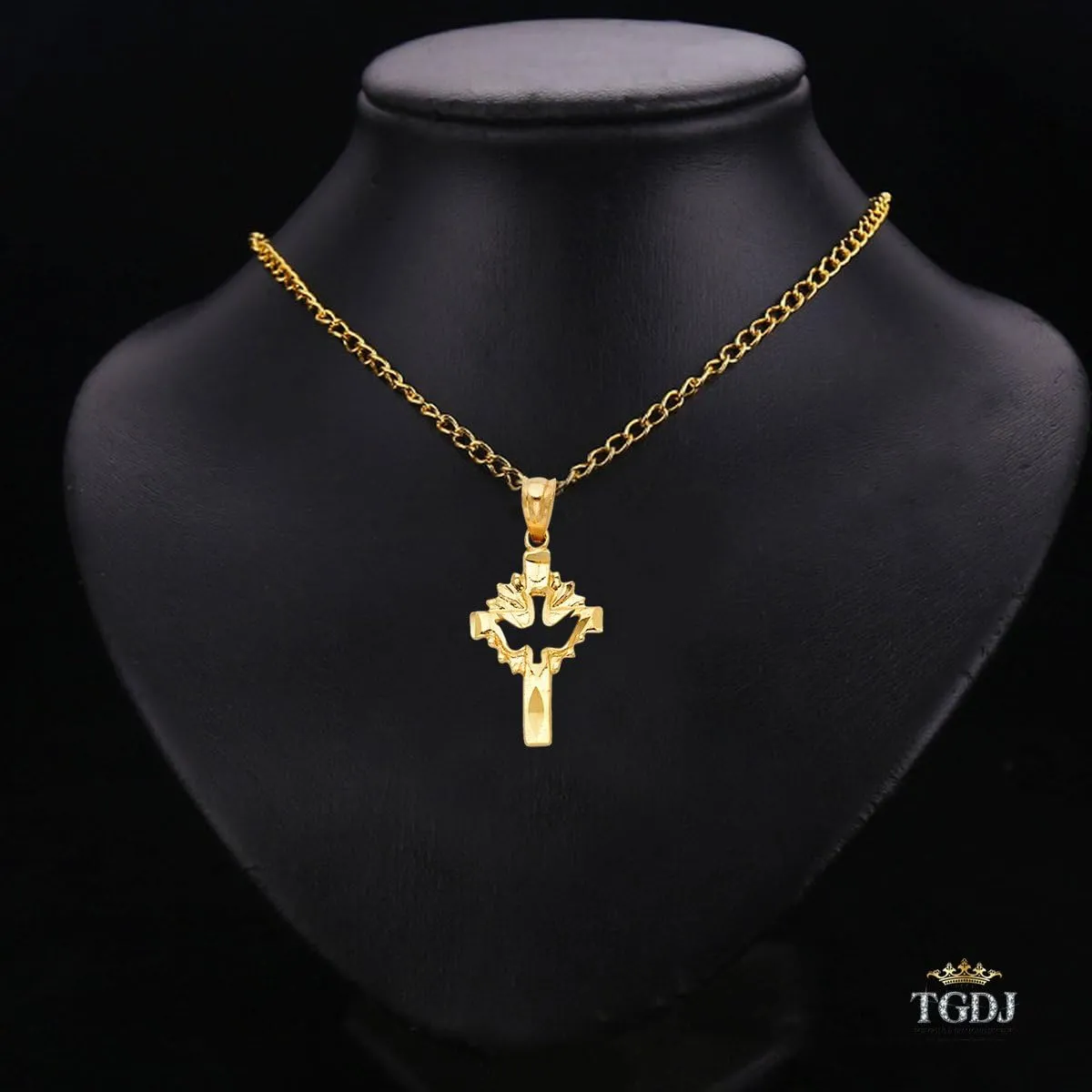 14k Yellow Gold Religious Pendant - More
