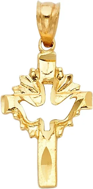 14k Yellow Gold Religious Pendant - More