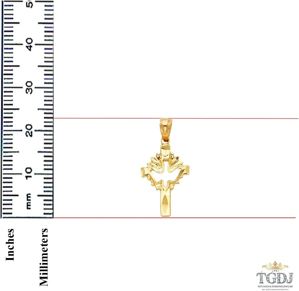 14k Yellow Gold Religious Pendant - More