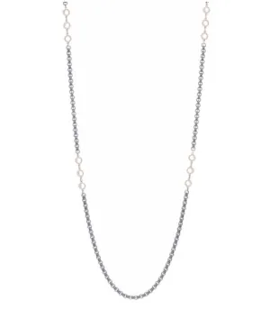 14KY Rose Cut Topaz Station Chain