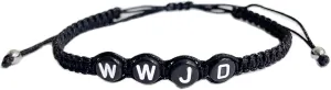 1/4Pcs Set WWJD Rope Beaded Adjustable Bracelet What Would Jesus Do Woven Wristbands Bracelet for Women Men Jewelry Colorful Gifts Braied