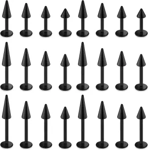 16G Spike Snake Bites Jewelry Tragus Conch Helix Piercing Jewelry Monroe Lip Rings Medusa Labret Piercing Jewelry Flat Back Cartilage Earrings for Women Silver Black Gold Rainbow 6MM 8MM 10MM