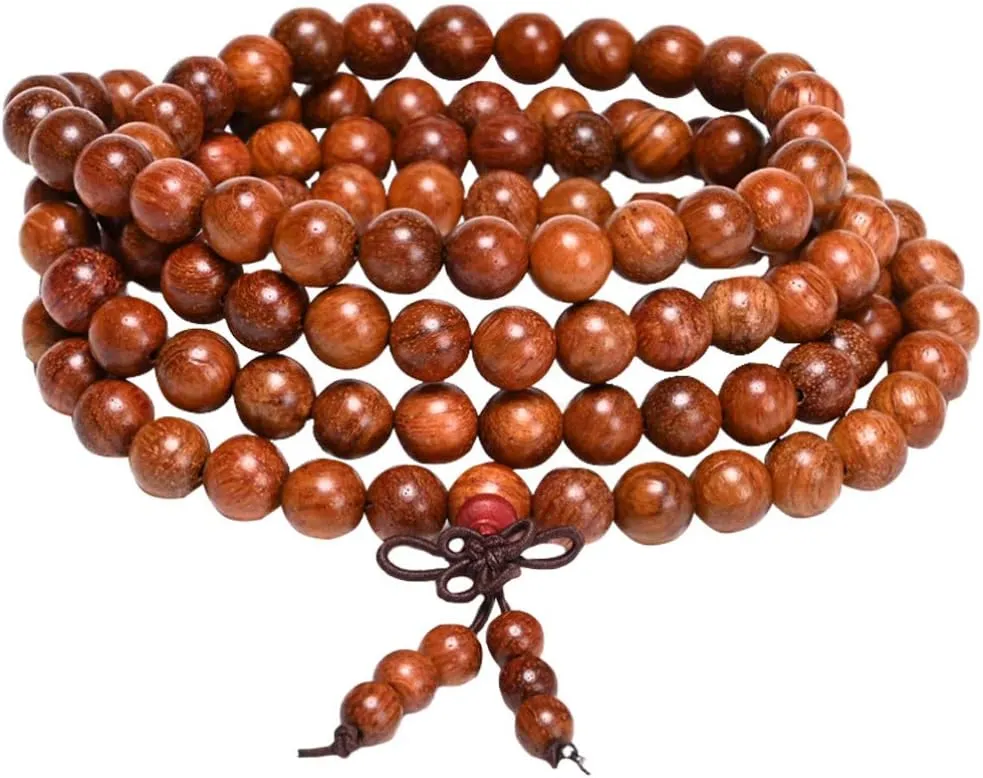 1pc prayer beads bracelet mens braclets prayer meditation Men Hand Fashion men beaded bracelet mens bracelet Wooden Bead Bracelets man Bead wood elasticity Huanghua pear (wooden)