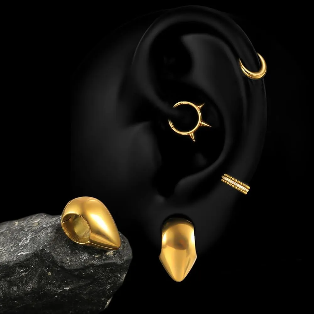 2 PCS Ear Weight for Lobe - 6mm  Ear Tunnels Plugs - 316 Stainless Steel - Hypoallergenic Expander