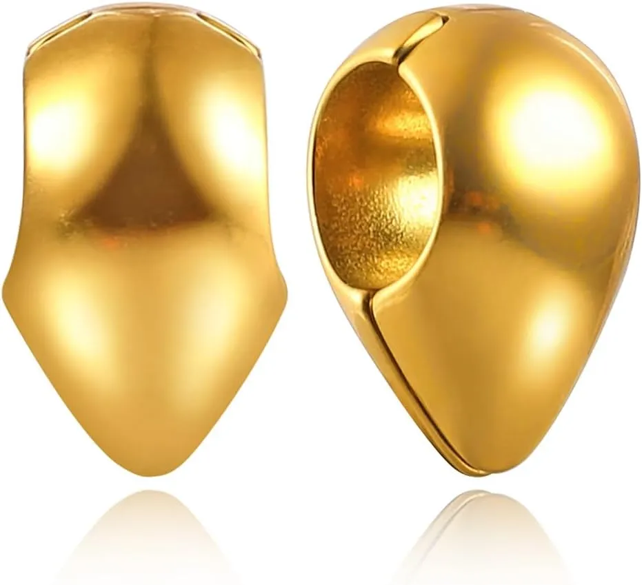 2 PCS Ear Weight for Lobe - 6mm  Ear Tunnels Plugs - 316 Stainless Steel - Hypoallergenic Expander