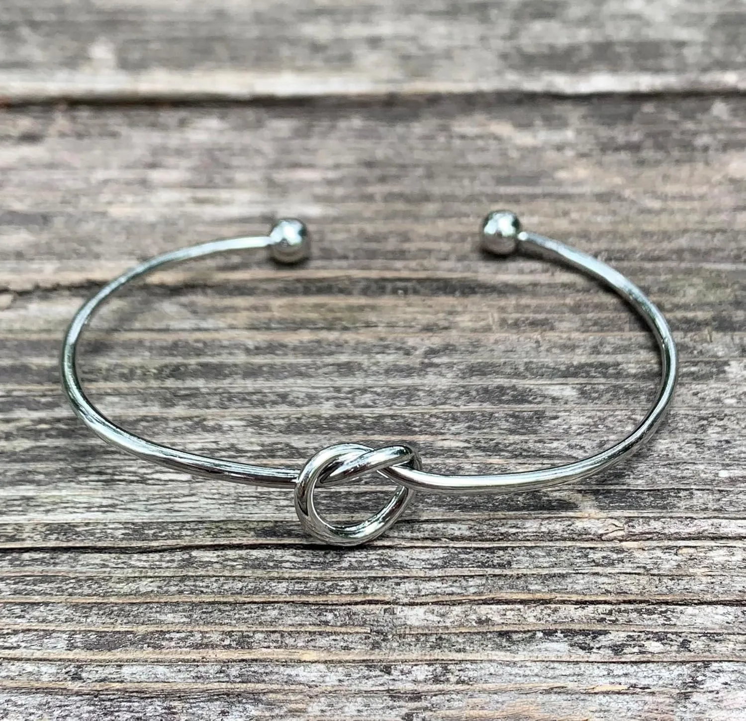 2 Pcs Love Knot Friendship Bracelets, Friend Cuff Bangle Jewelry Gifts for Women Sister Bff Bestie with Card