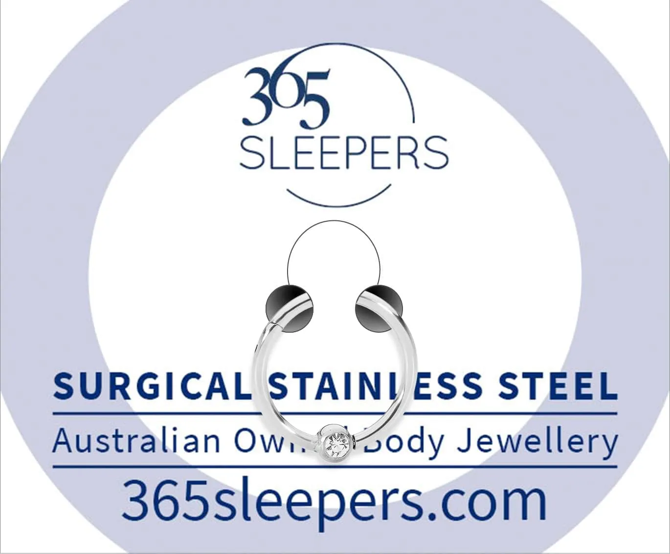 365 Sleepers 316L Surgical Steel Hypoallergenic 18G Gem BCR Ball Closure Septum Jewelry Hinged Segment Ring Body Piercing Hoop Lip Rings Helix Cartilage Rook Sleeper Earrings 6mm  10mm