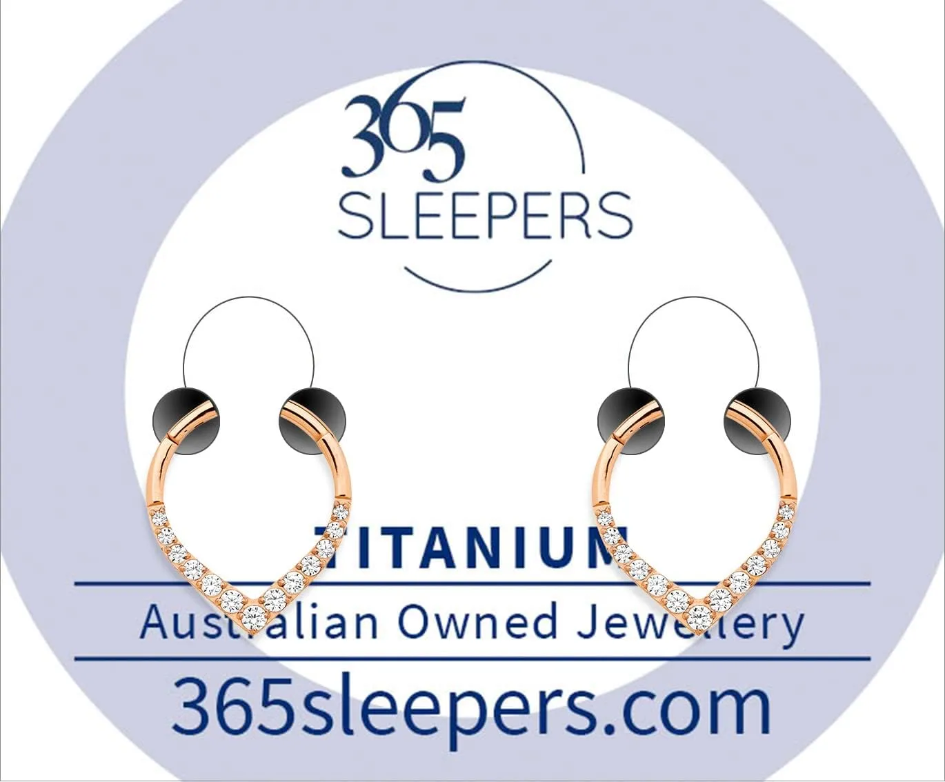 365 Sleepers Titanium Implant Grade 16G Gem Tear Drop Septum Jewelry Hinged Segment Ring Body Piercing Hoop Lip Rings Helix Cartilage Rook Sleeper Earrings 8mm  10mm