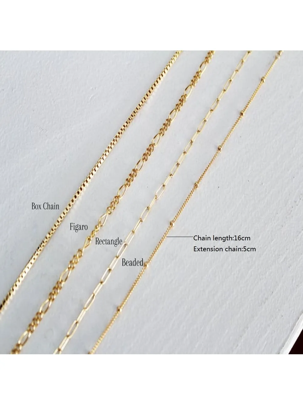 4pcs Simple Metal Alloy Beaded Chain Combination Bracelet Set