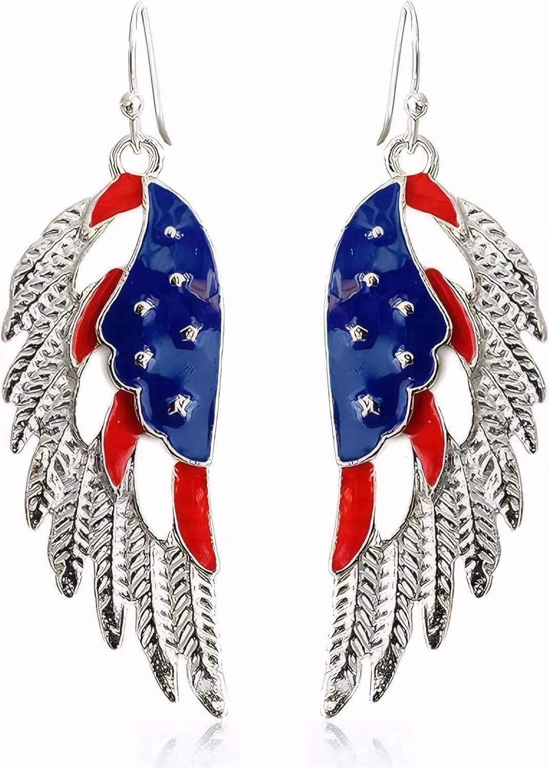 4th of July Patriotic Earrings, American Flag Earrings, Independence Day Stud Dangle Drop Earrings Hook Fashion Jewelry Gift for Women