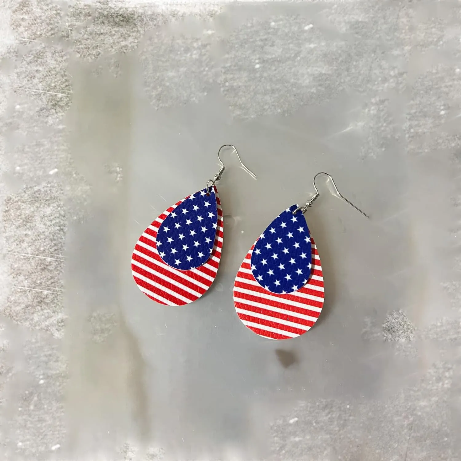4th of July Patriotic Earrings, American Flag Earrings, Independence Day Stud Dangle Drop Earrings Hook Fashion Jewelry Gift for Women