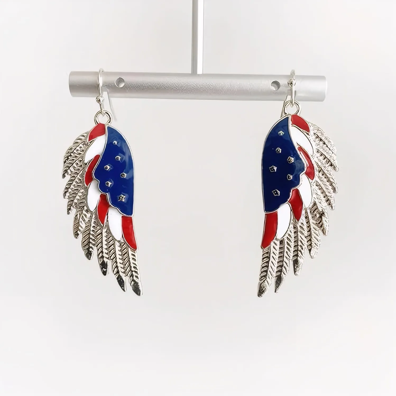 4th of July Patriotic Earrings, American Flag Earrings, Independence Day Stud Dangle Drop Earrings Hook Fashion Jewelry Gift for Women