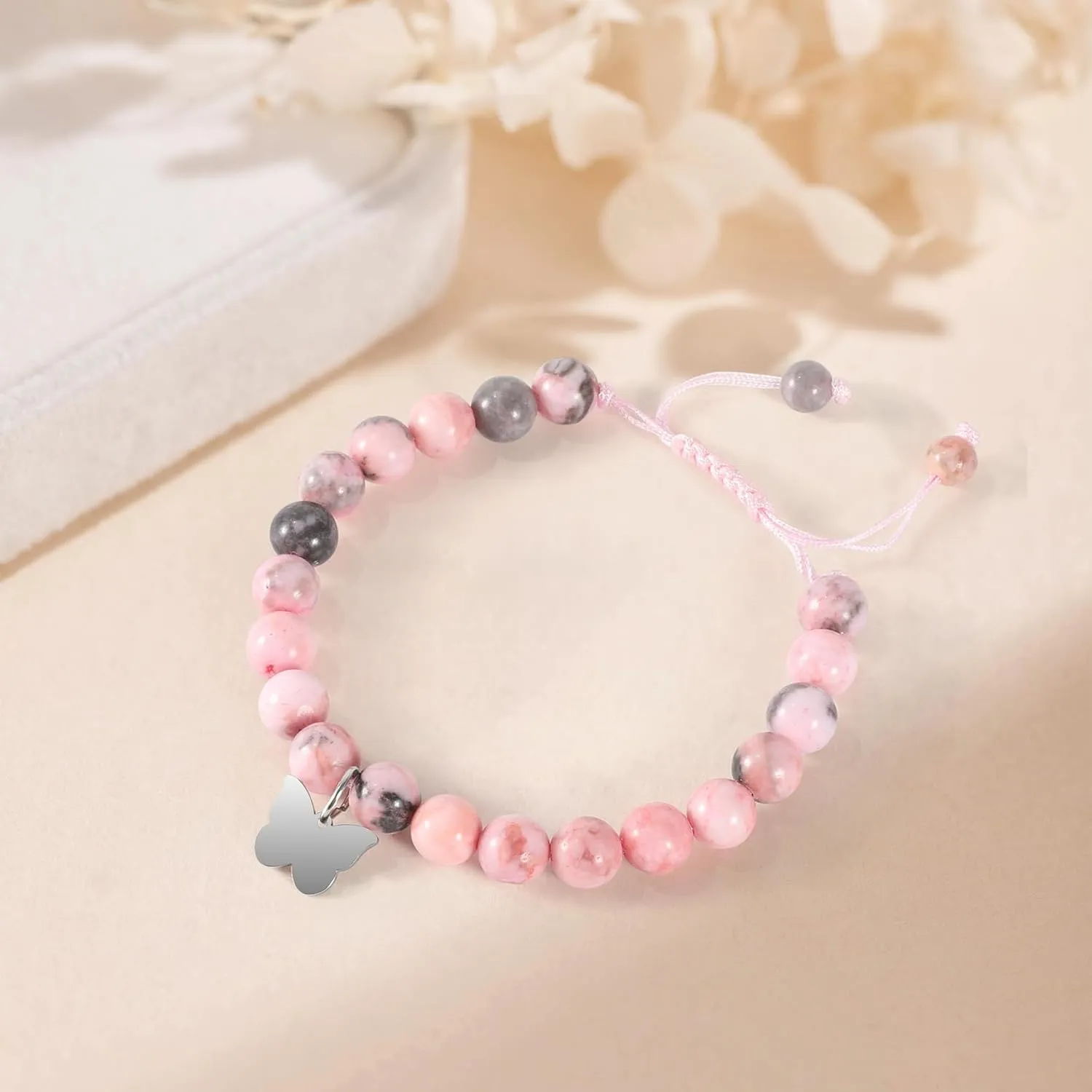8 Year Old Girl Butterfly Bracelets - Gifts for 6-12 Year Old Girls & Teens with Message Card