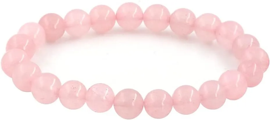 8mm Natural Gemstones Round Beads Energy Power Crystal Chakra Reiki Healing Elastic Stretch Bracelet 7 Inch Unisex