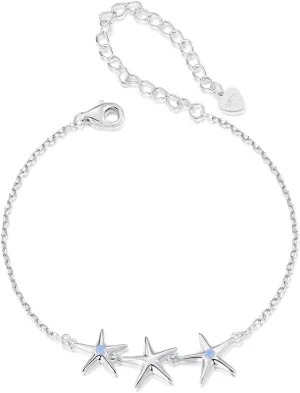 925 Sterling Silver Chain Bracelet with Cat Love Heart Charm Adjustable Plated Gold Bracelets with Chain Length 6.5in-7.9in, Best Jewelry Gift for Girls Women Cat Lovers