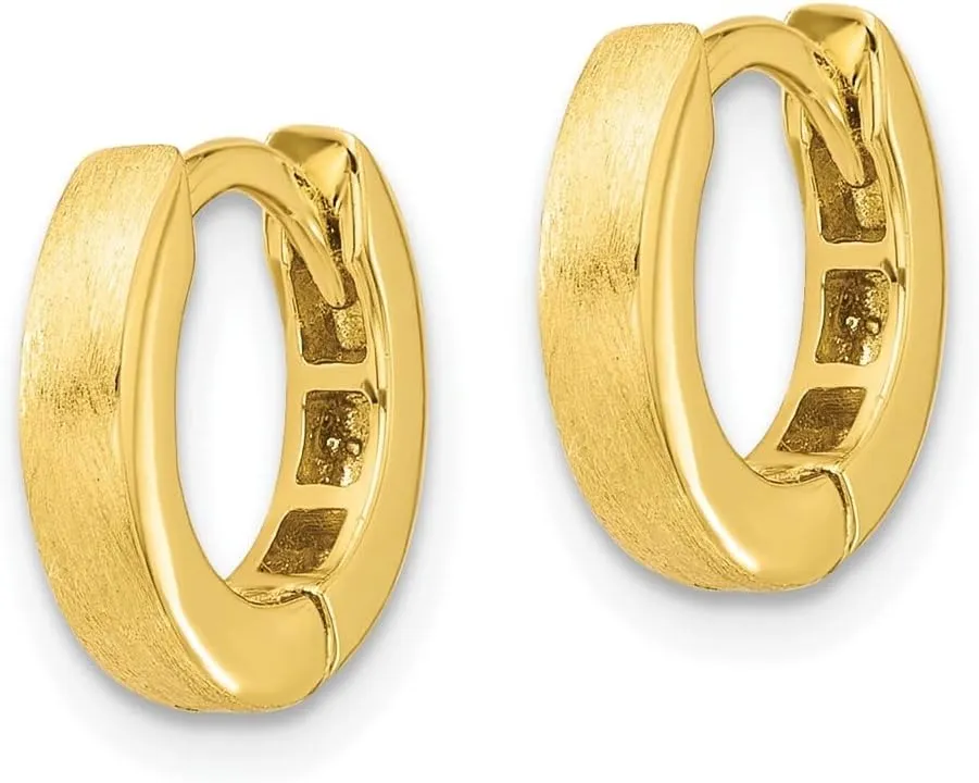 925 Sterling Silver Rhodium-plated Hoop Earrings