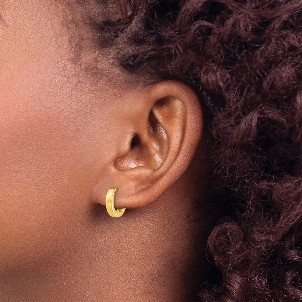 925 Sterling Silver Rhodium-plated Hoop Earrings