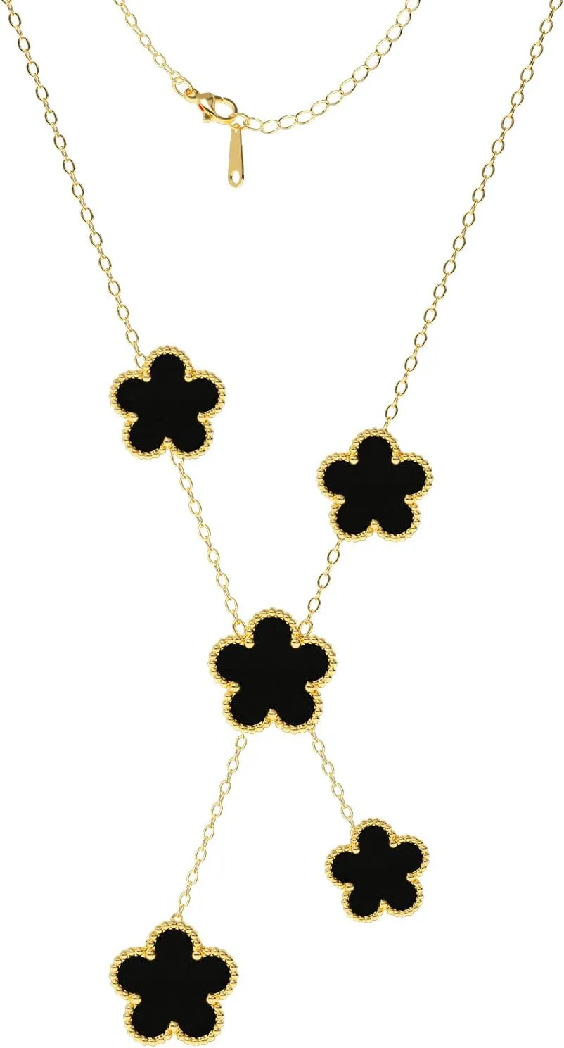 AICase Valentines Day Gifts Clover Necklace for Women 18K Gold Plated Four Leaf Clover Necklace Lucky Pendant Jewelry Gifts for Women/Mon Birthday