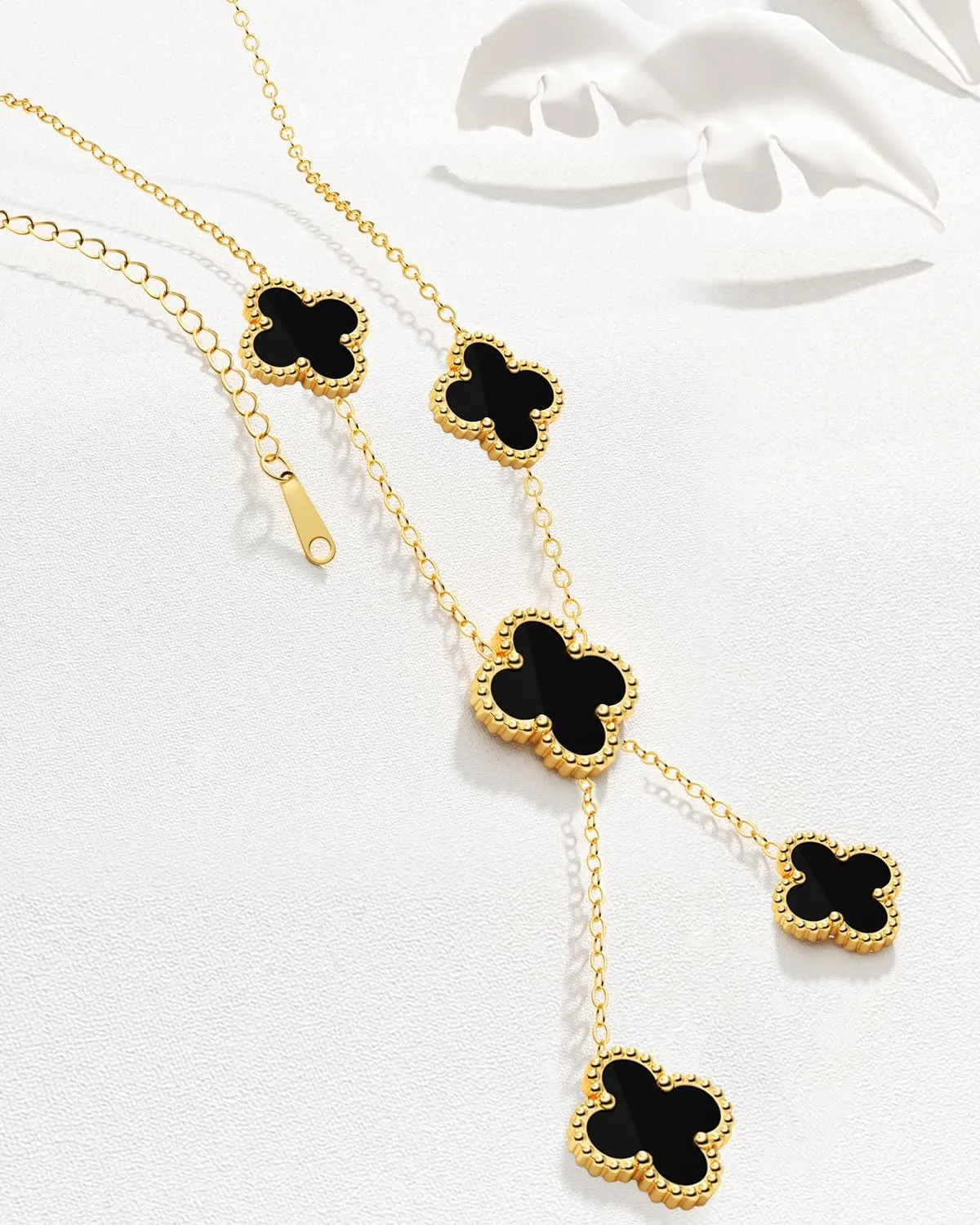 AICase Valentines Day Gifts Clover Necklace for Women 18K Gold Plated Four Leaf Clover Necklace Lucky Pendant Jewelry Gifts for Women/Mon Birthday