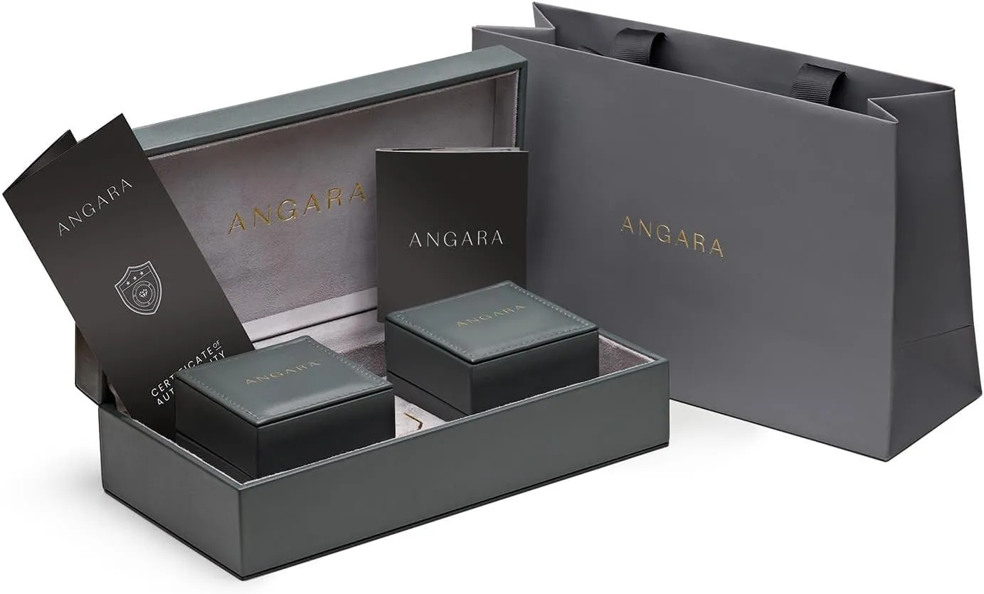 Angara Lab Grown Prong-Set Round Blue Sapphire Solitaire Engagement Ring in 14K Solid Gold/Platinum | Birthday, Anniversary, Wedding Jewelry Gift for Women