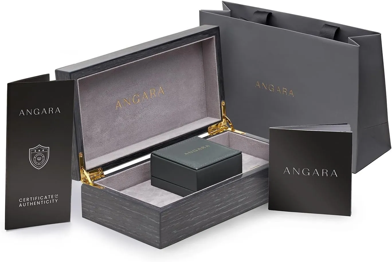 Angara Lab Grown Vintage Inspired Cushion Rectangular Blue Sapphire Split Shank Engagement Ring in 14K Solid Gold/Platinum | Birthday, Anniversary, Wedding Jewelry Gift for Women