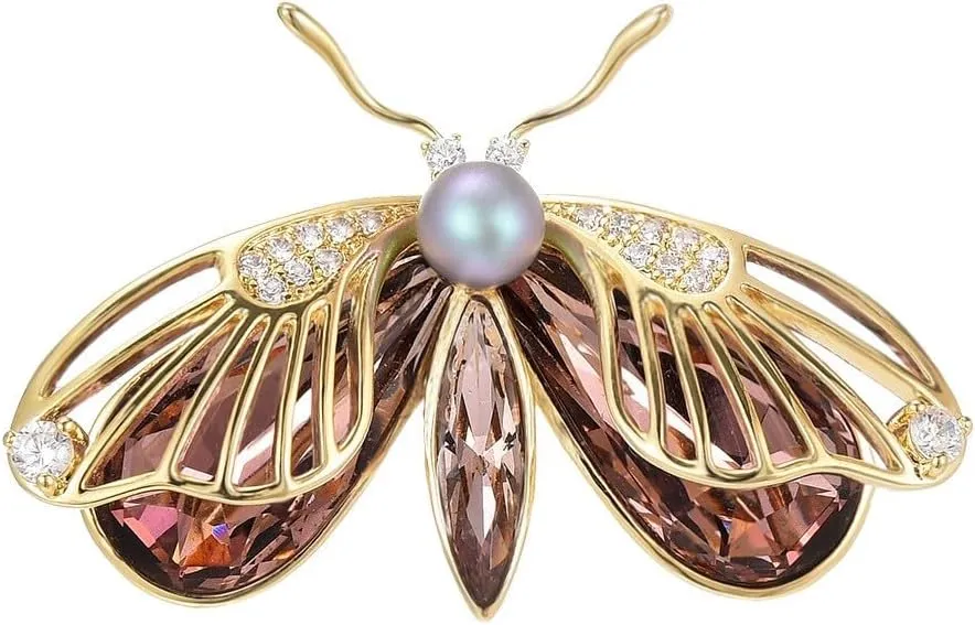 Animal Brooch for Women Austrian Crystal Animal Brooch Pin Rhinestone Animal Brooch Lapel Pin Wedding Jewelry Mother's Day Birthday Gifts for Mom Wife