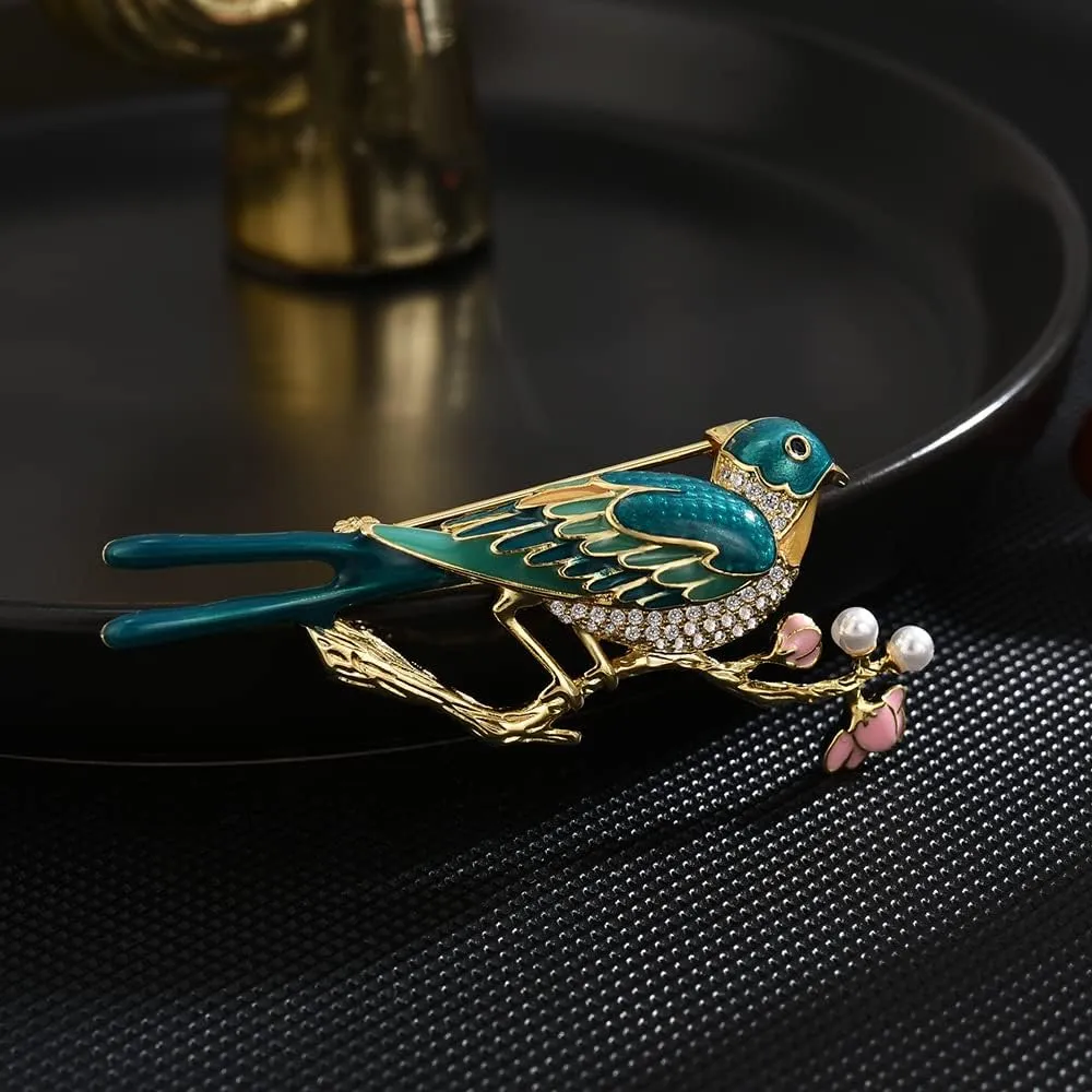 Animal Brooch for Women Girls Rhinestone Animal Brooch Lapel Pin Jewelry Gift for Mom Wife