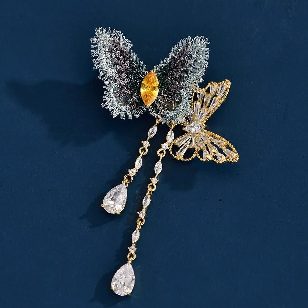 Animal Brooch Insect Bird Brooches Pearl Rhinestone Crystal Brooch 18k Gold-Plated Lapel Pins Jewelry Gifts Birthday Gifts for Women Men