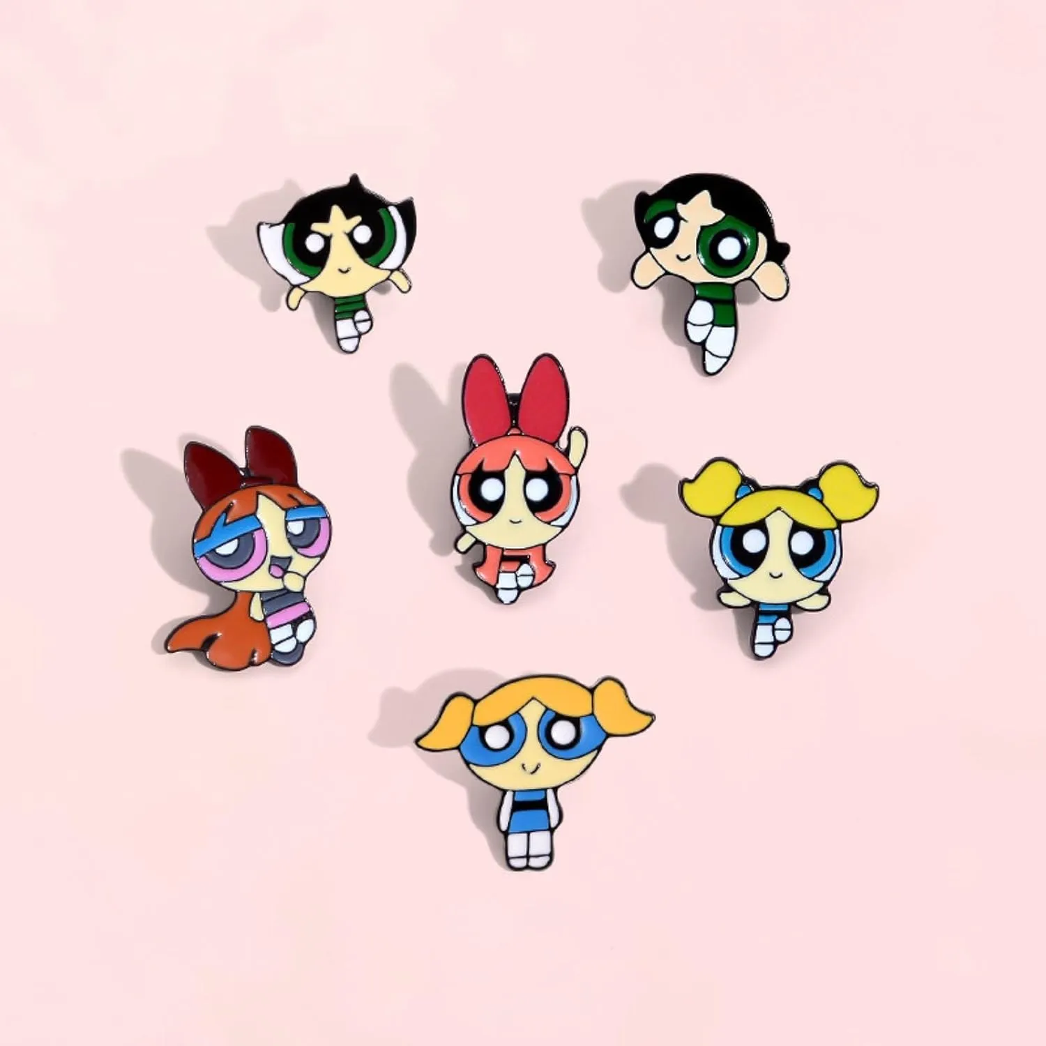 Anime Powerful Girls Cute Cartoon Comics Brooch for Women Brooch Pin Metal Collar Brooches Kids Pines Badge Bag Lapel