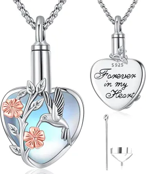Aniu Cremation Jewelry for Ashes S925 Sterling Silver Urn Necklace Memorial Necklace for Human Ashes of Loved Ones Keepsake Pendant for Men Women