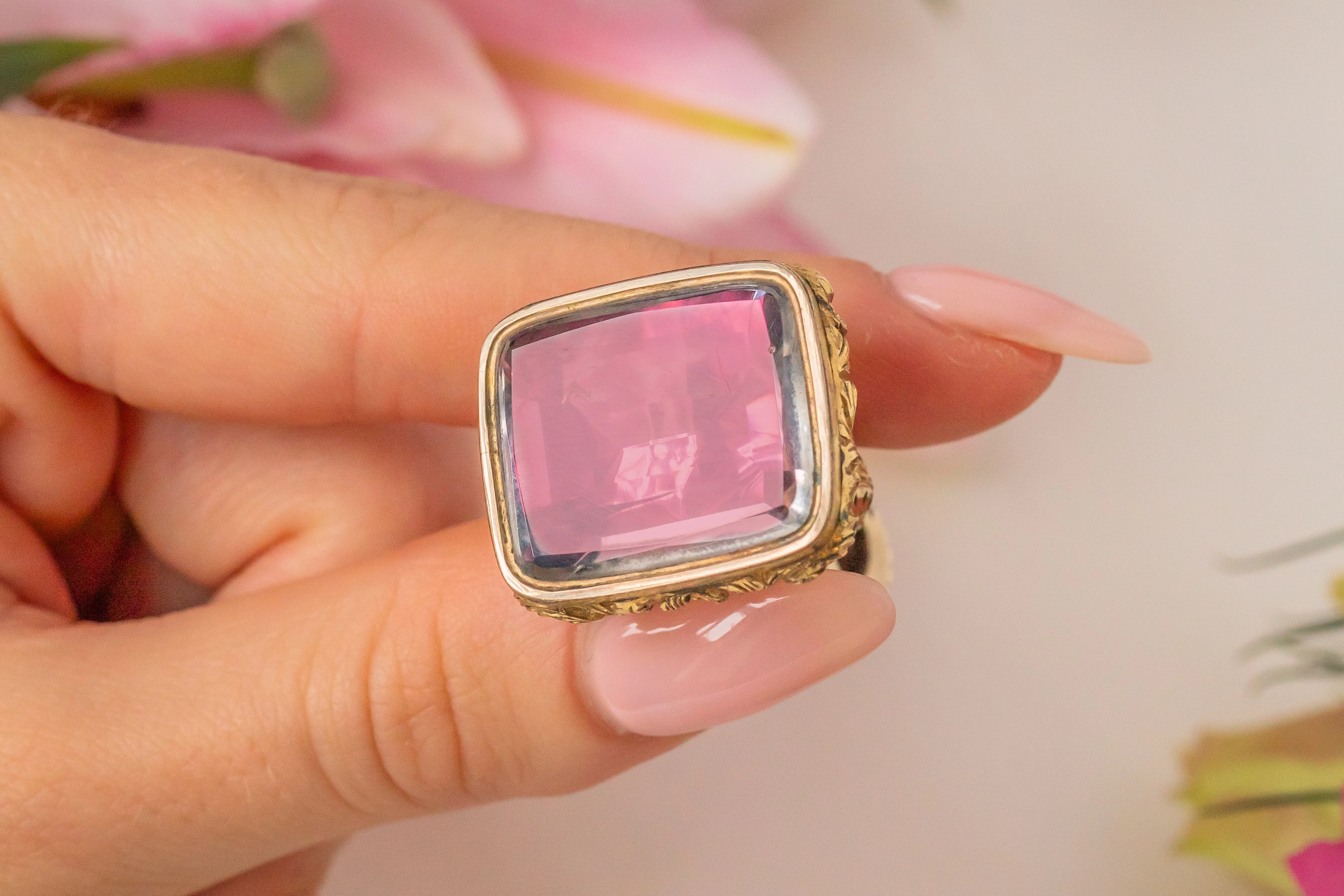 Antique Foiled Rock Crystal Fob Pendant, 19.80ct