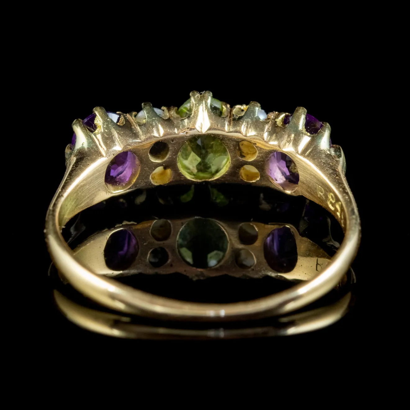 ANTIQUE SUFFRAGETTE EDWARDIAN RING 18CT GOLD DATED 1905