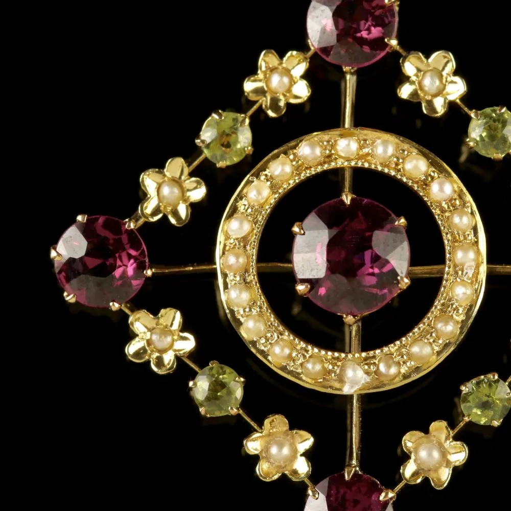 Antique Victorian Suffragette Floral Pendant Circa 1900