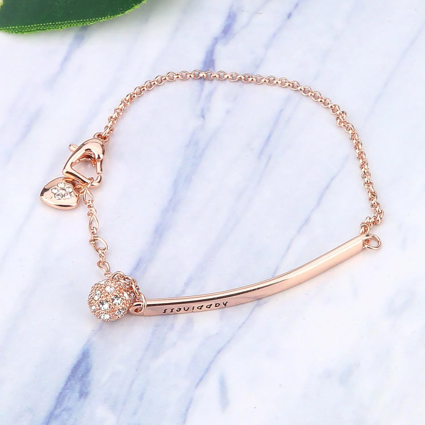 ASHMITA Fashion Rose Gold Bracelet for Women Girl Dainty Slider Bracelets Jewelry