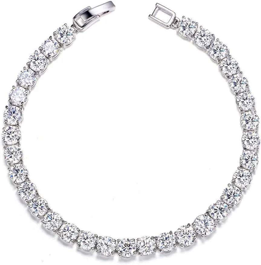 ASHMITA Tennis Crystal Bracelet for Women Charm Men Rose Gold Zirconia Bracelets Gift Jewelry