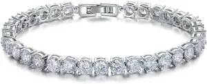 ASHMITA Tennis Crystal Bracelet for Women Charm Men Rose Gold Zirconia Bracelets Gift Jewelry
