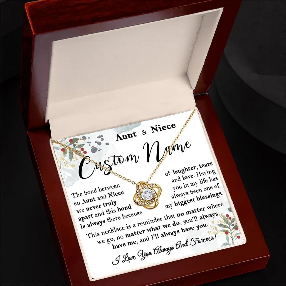 Aunt Niece Necklace Custom Name, Personalized Aunt Niece Gift, To My Nieces Gifts From Aunts, Gift For Aunst From Nieces, Anniversary Christmas Birthday Gifts For Her