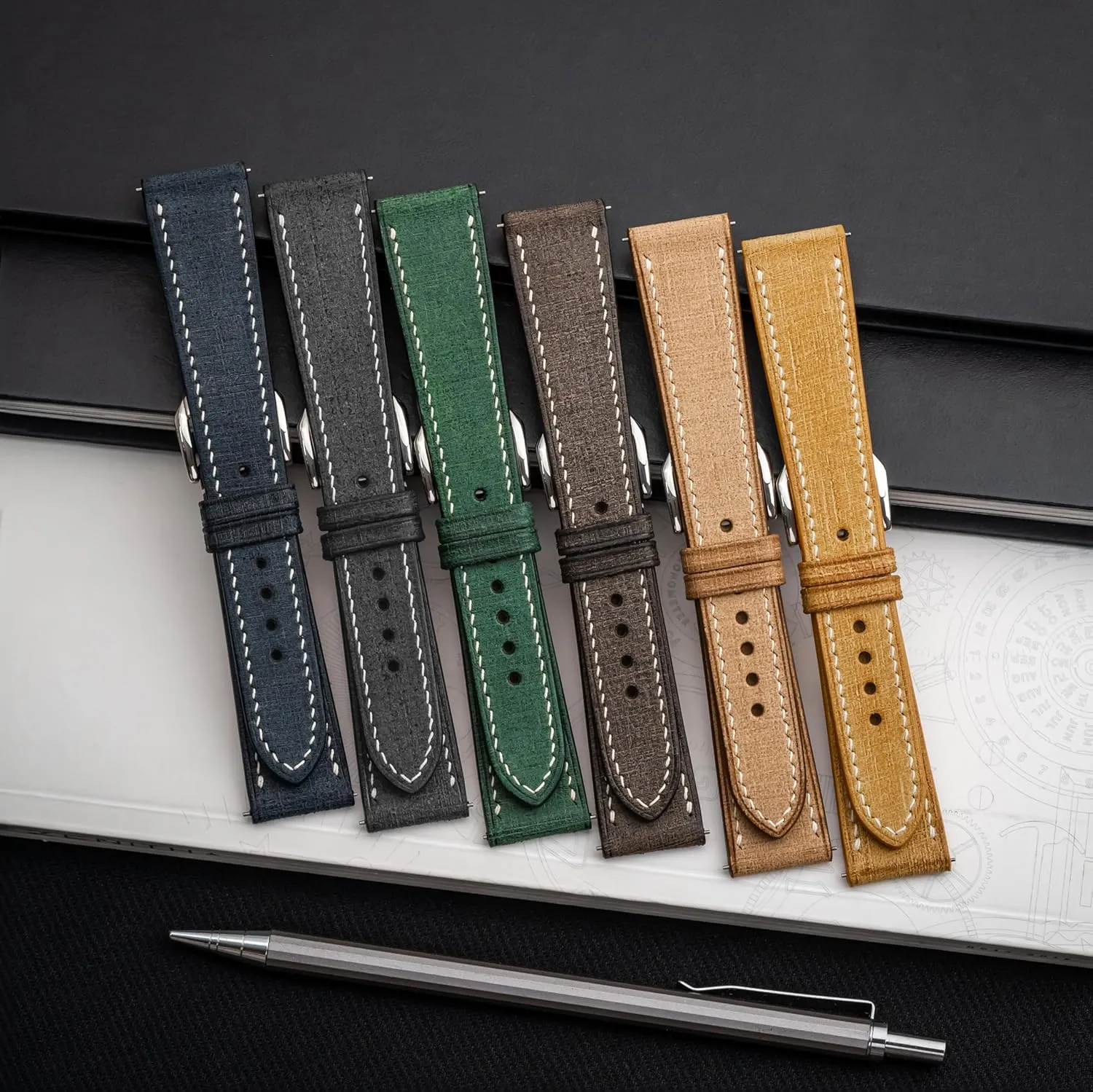 Babele Full Grain Leather Handmade Watch Band For Men and Women - Premium Italian Genuine Quick Release Watch Strap - Replacement Band - 18mm 19mm 20mm 21mm 22mmm