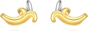 Banana Stud Earring Sterling Silver Hypoallergenic Fruit Earrings