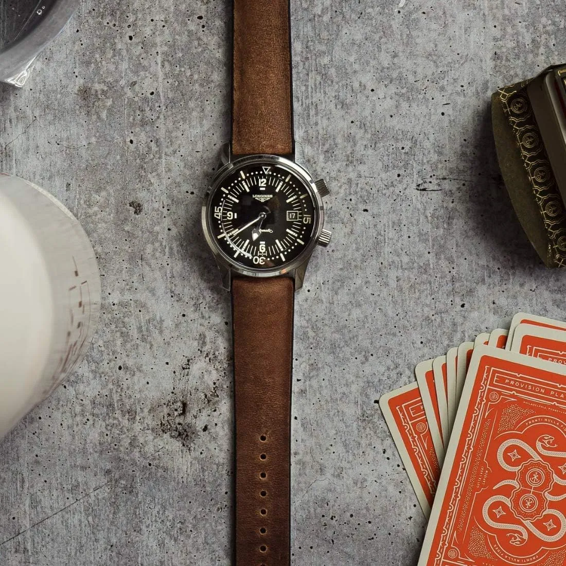 BARTON Leather and Rubber Hybrid Straps with Integrated Quick Release Spring Bars - 316L Stainless Steel - Choose Color - 18mm, 20mm & 22mm Watch Bands